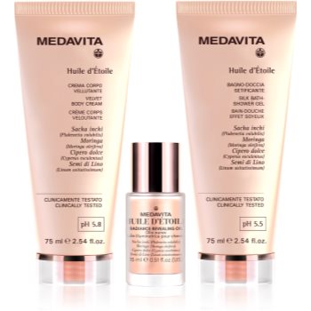 Medavita Huile d'Étolle Moisturizing Hair and Body Travel Set set cadou pentru corp si par pentru femei
